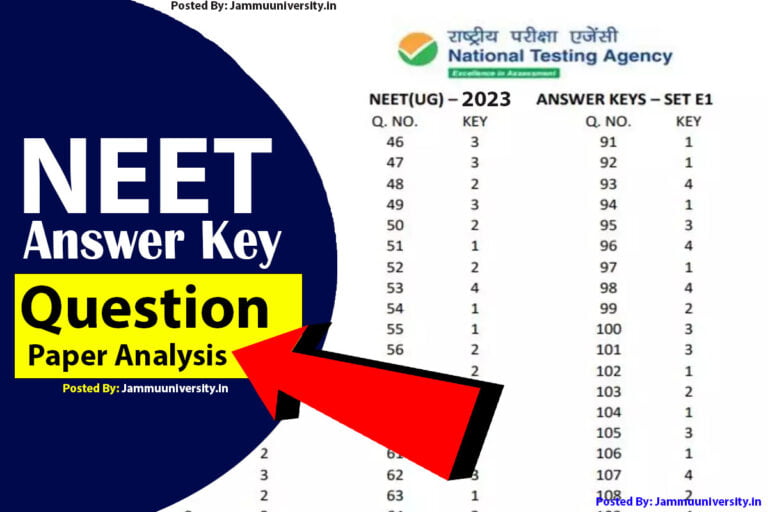 NEET Answer Key 2023 Question Paper Analysis, Solution PDF?