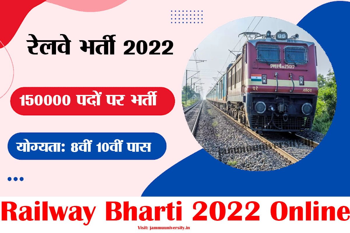 Railway Bharti 2022 Online,www.rrb.gov.in vacancy 2022