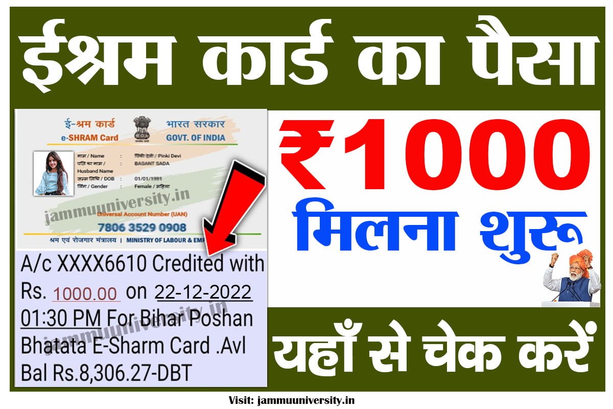 E-Shram Card Payment Status Check Online