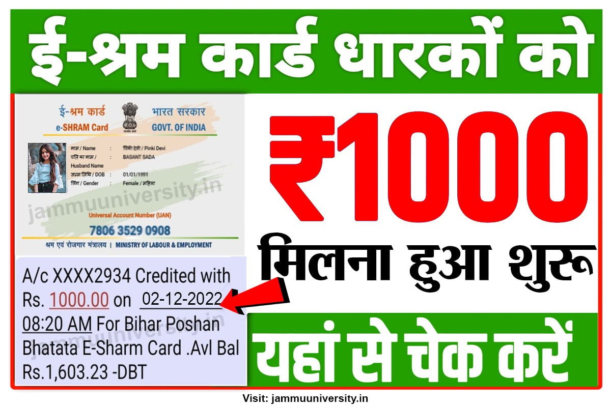 eshram card 1000 balance check eshram card 1000 balance check,ईश्रम कार्ड का किस्त