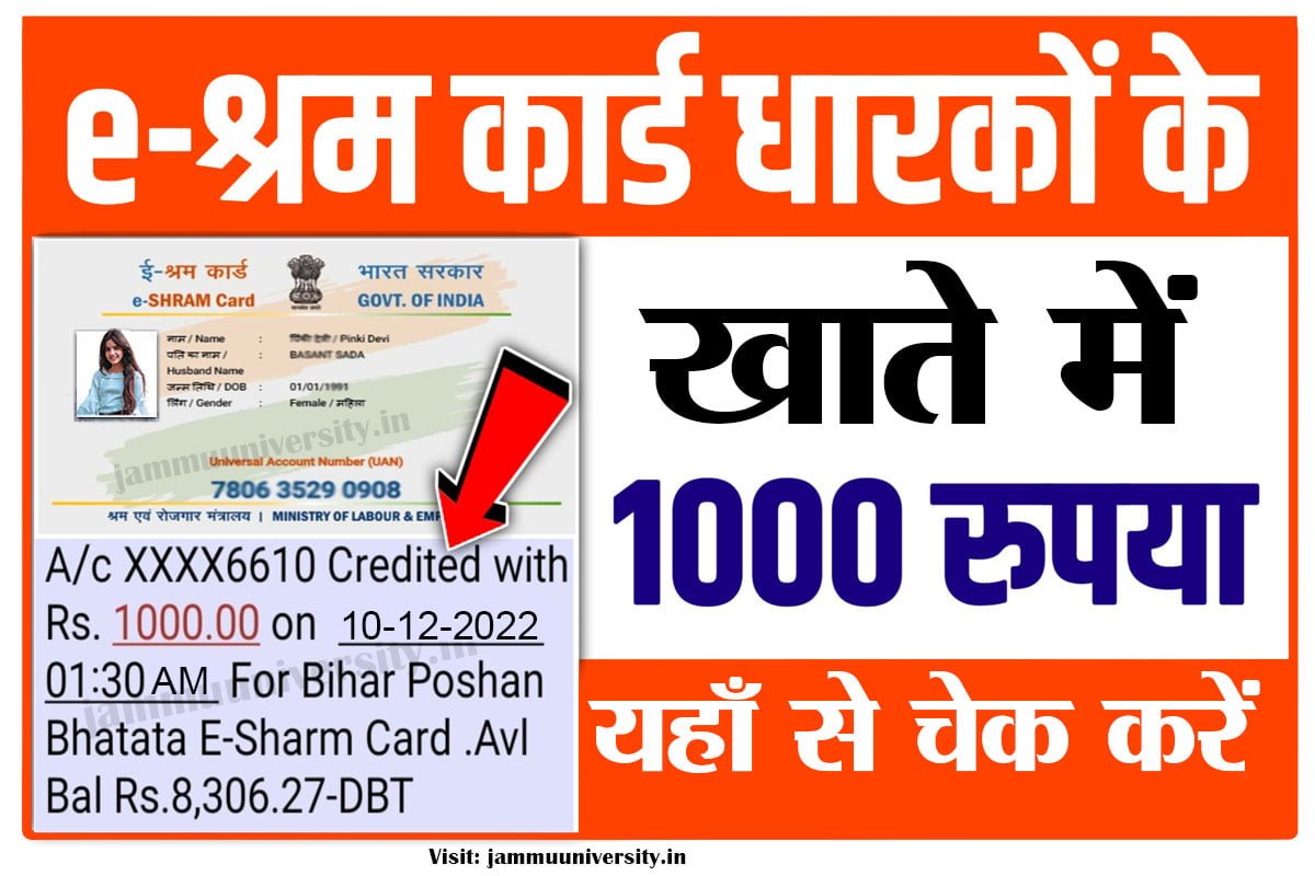 eshram card paisa check online check 1