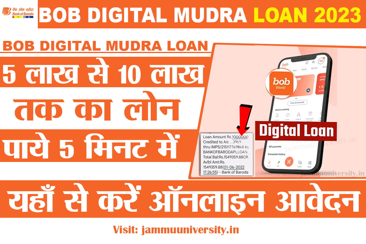 BOB Digital Mudra Loan 2023 Online