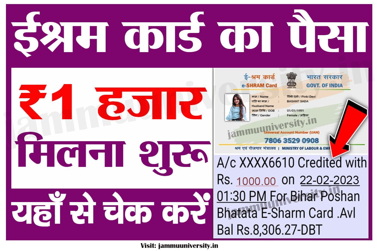 EShram Card 1000 Payment 2023 Check,ईश्रम कार्ड पेमेंट चेक EShram Card 1000 Payment 2023 Check,ईश्रम कार्ड पेमेंट चेक