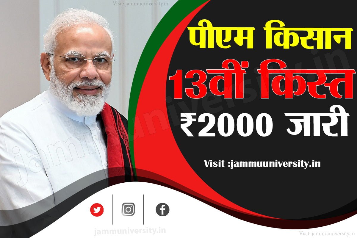 PM Kisan 13th installment 2000 Payment
