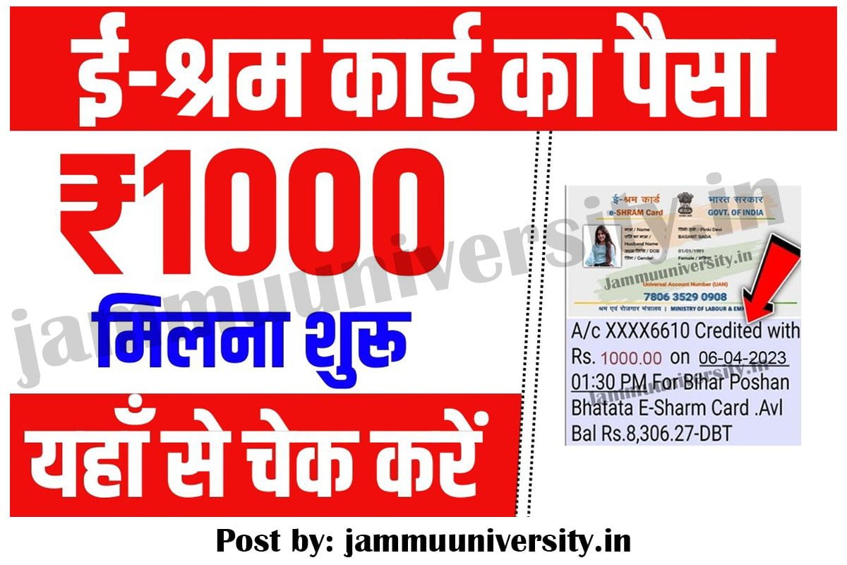 E Shram Card 2023 Payment,eshram card beneficiary list