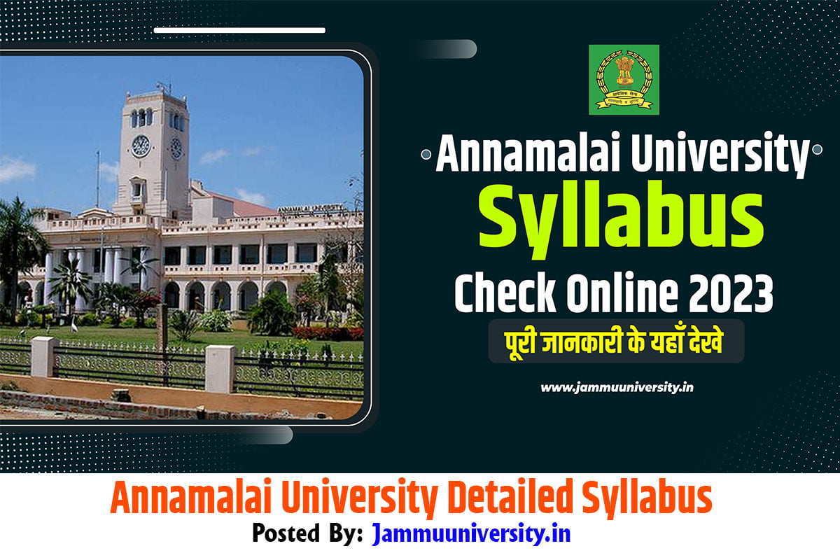 Annamalai University Syllabus