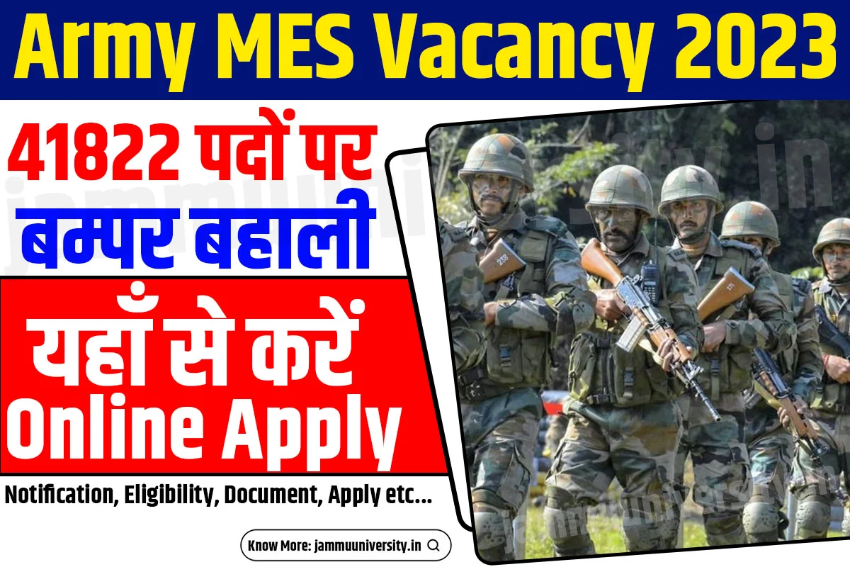 Army MES Vacancy 2023
