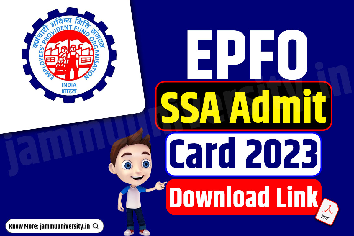 EPFO SSA Admit Card