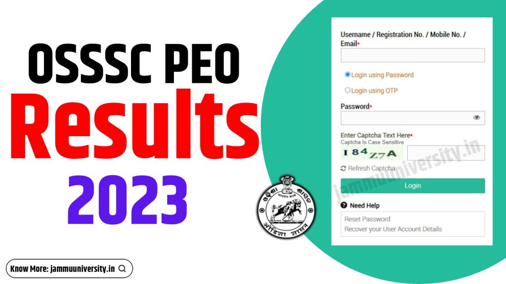 OSSSC PEO Result 2023