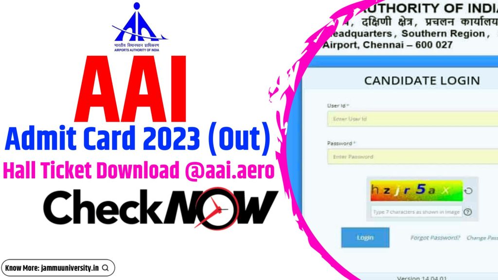 AAI Admit Card 2023, download the AAI Hall Ticket