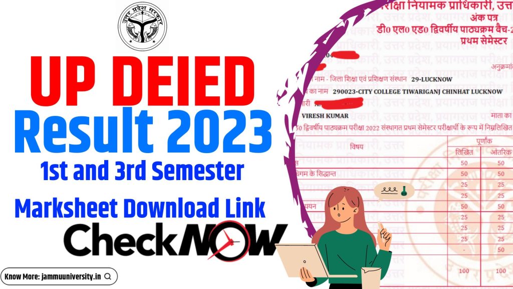 UP DElEd Result 2023, updeledinfo.in UP BTC Marksheet